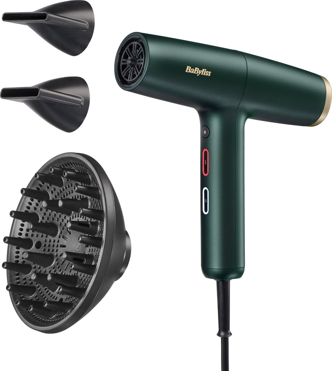 BaByliss Air Power Pro D6555DE – Föhn met Diffuser – Donkergroen