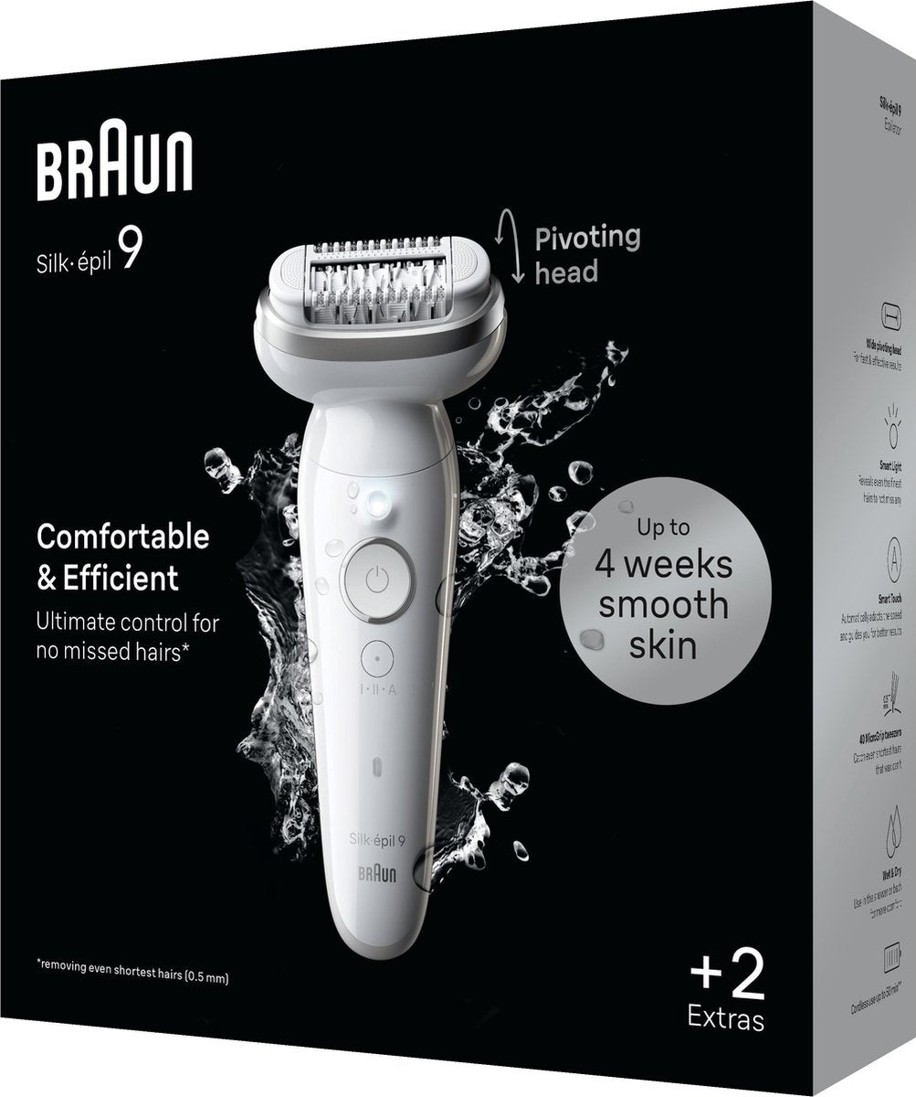 Braun Silk·épil 9-011 – Epilator – Wit/Zilver - afbeelding 2