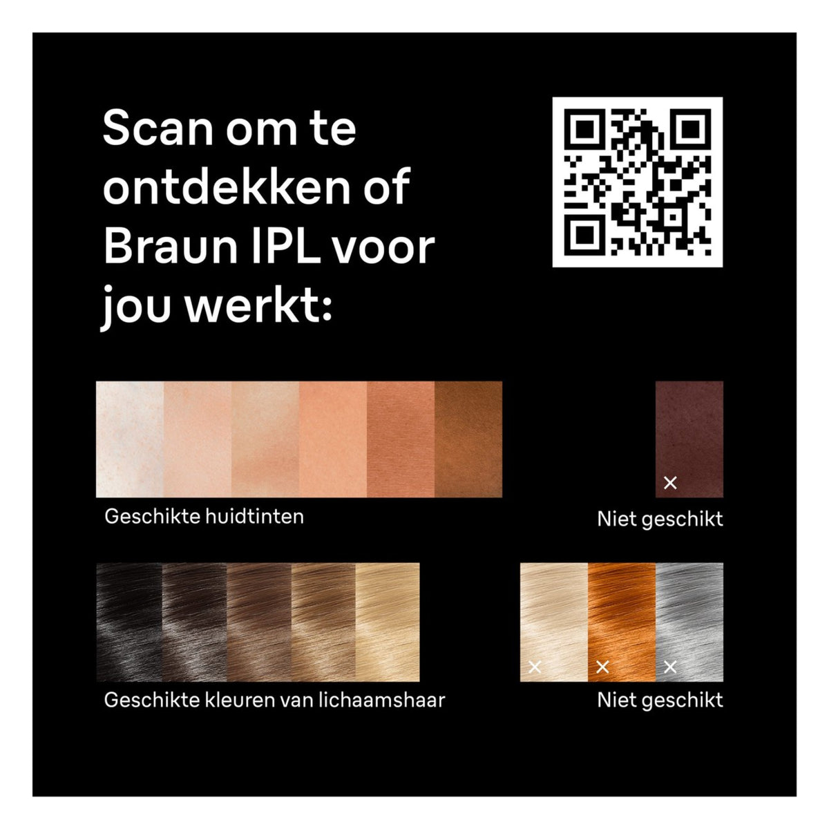 IPL apparaat van Braun voor gezichts- en lichaamsontharing - controleer of jouw huid geschikt is